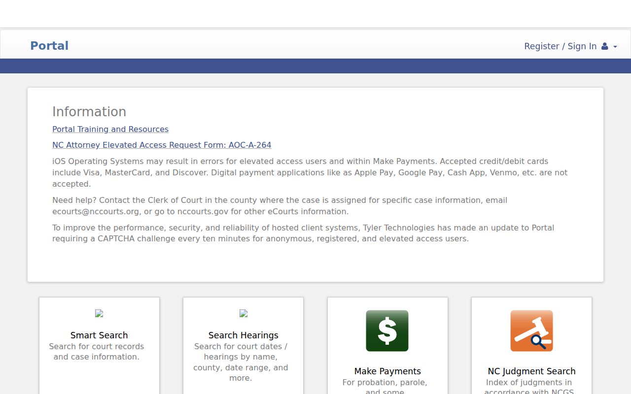 Greenville people search through the North Carolina eCourts Portal